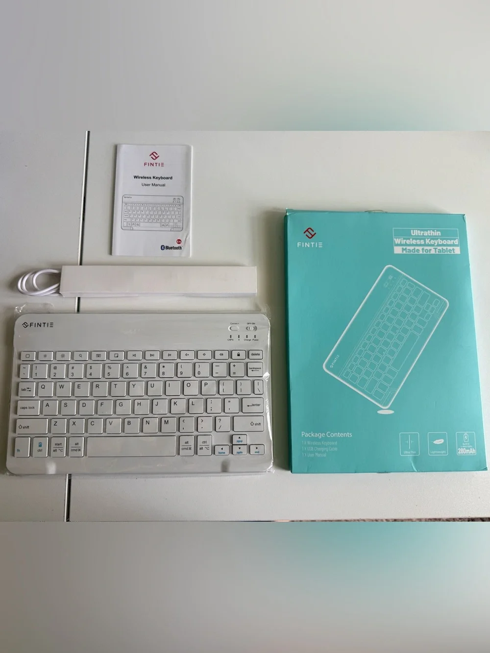 Fintie Wireless Bluetooth Keyboard (WHITE)